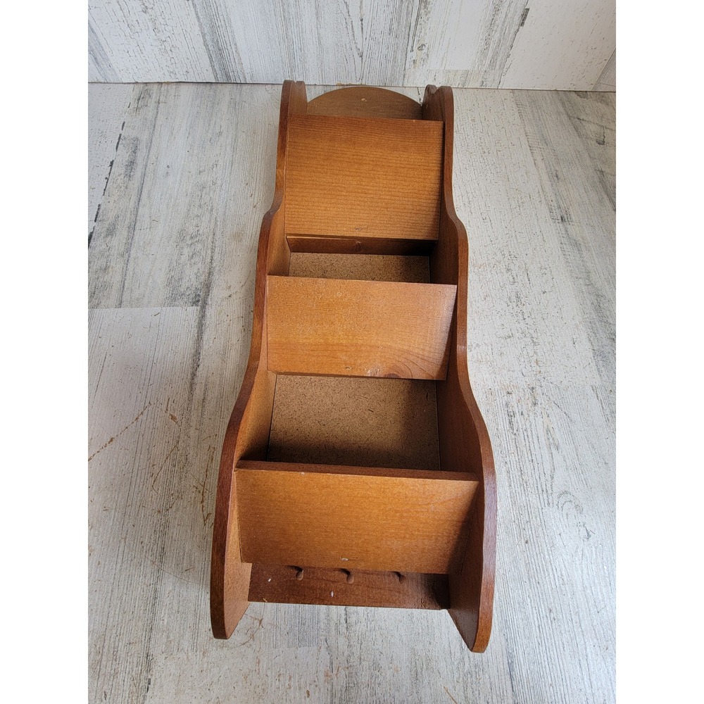 Vintage grandmacore wooden mail letter holder wall hanging home decor unique